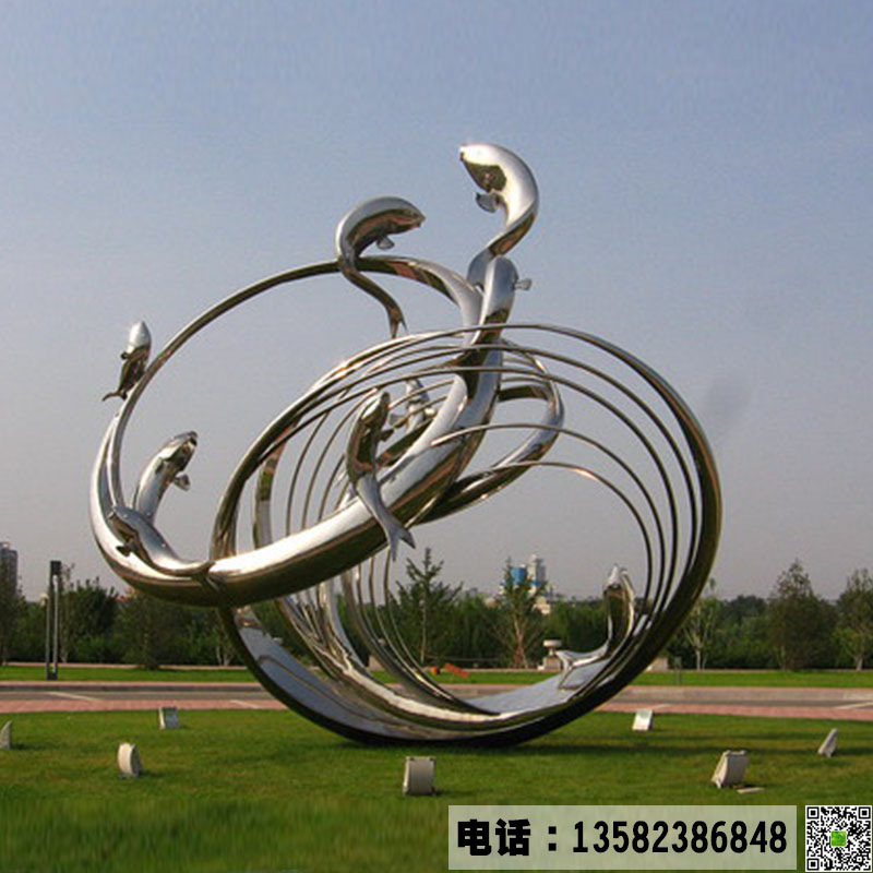 不锈钢海豚雕塑可加工定制.jpg