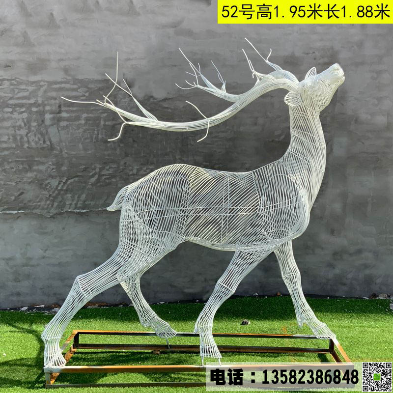 不锈钢动物鹿再园林中起到的作用 不锈钢动物鹿再园林中起到的作用